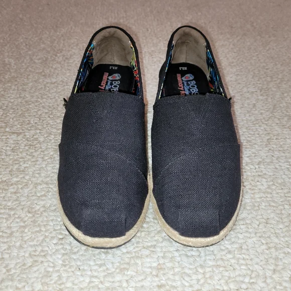 Bobs from Sketchers High Jinx Espradrille Wedge Slip On Womens size 9.5 Black. - Picture 2 of 8